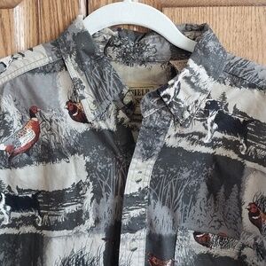 Field Tested By Outdoor Life NWOT Sz Large Flannel Shirt Black Tan Hunting Print